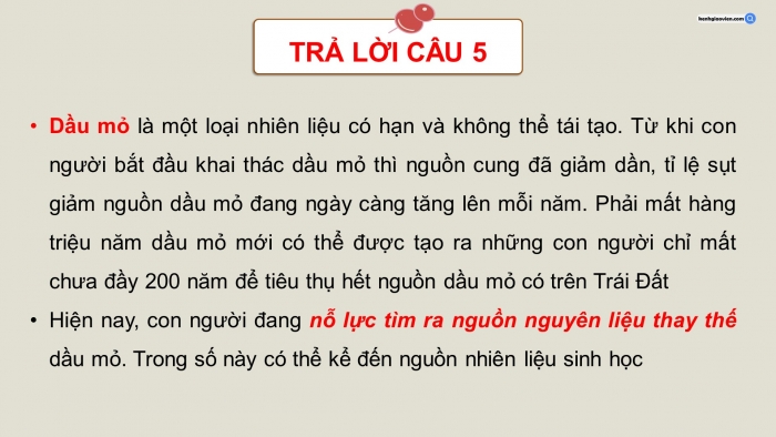 Giáo án điện tử chuyên đề Hoá học 11 cánh diều Bài 9: Sản xuất dầu mỏ và nhiên liệu thay thế dầu mỏ