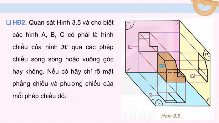 Giáo án điện tử chuyên đề Toán 11 kết nối Bài 11: Hình chiếu vuông góc và hình chiếu trục đo