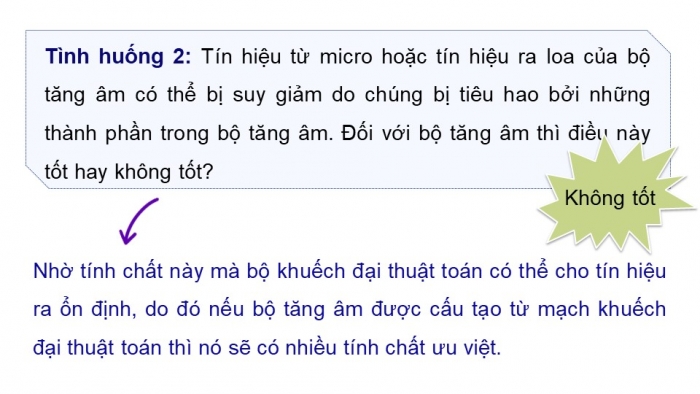 Giáo án điện tử chuyên đề Vật lí 11 kết nối Bài 8: Bộ khuếch đại thuật toán và thiết bị đầu ra