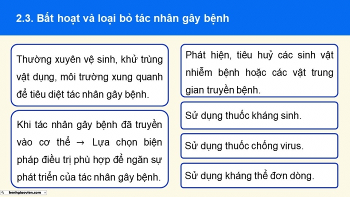 Giáo án điện tử chuyên đề Sinh học 11 cánh diều Bài 6: Các biện pháp phòng chống bệnh dịch ở người