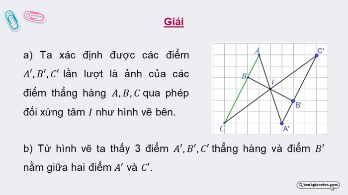 Giáo án điện tử chuyên đề Toán 11 cánh diều Bài 1: Phép dời hình (P2)