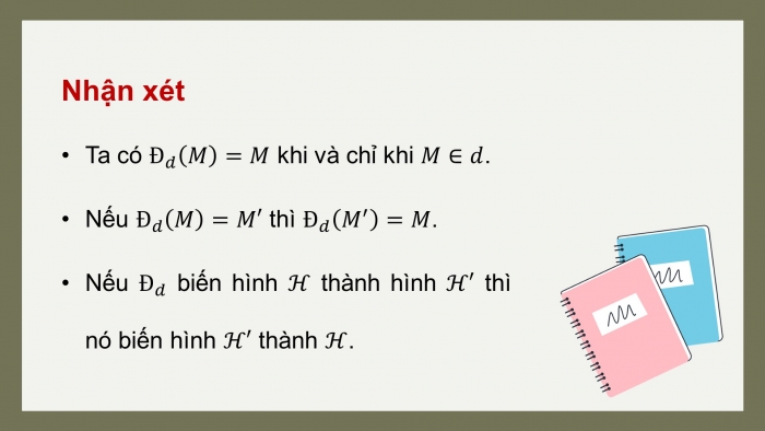 Giáo án điện tử chuyên đề Toán 11 chân trời Bài 3: Phép đối xứng trục