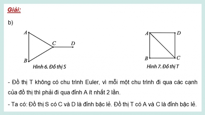 Giáo án điện tử chuyên đề Toán 11 chân trời Bài 2: Đường đi Euler và đường đi Hamilton