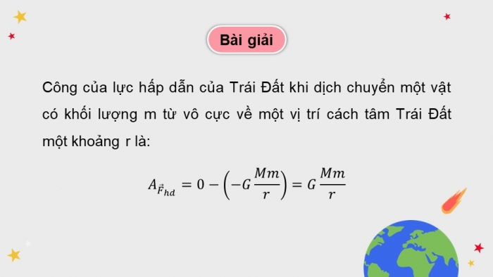 Giáo án điện tử chuyên đề Vật lí 11 chân trời Bài 4: Thế năng hấp dẫn. Thế hấp dẫn