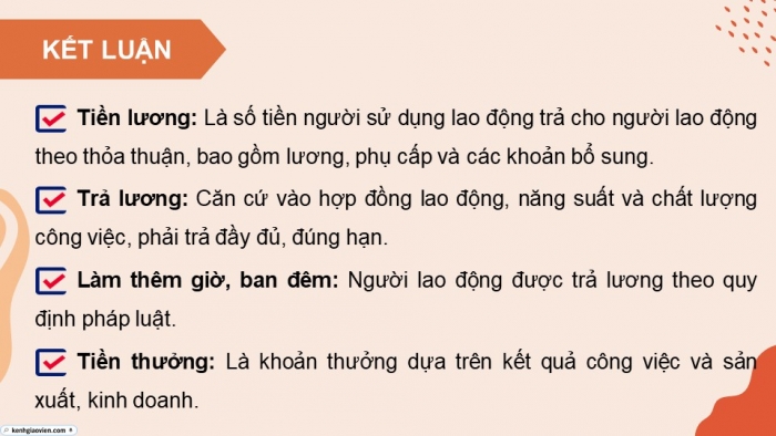 Giáo án điện tử chuyên đề Kinh tế pháp luật 11 cánh diều Bài 5: Một số vấn đề của pháp luật lao động về tiền lương và tiền thưởng, bảo hiểm xã hội, tranh chấp và giải quyết tranh chấp lao động