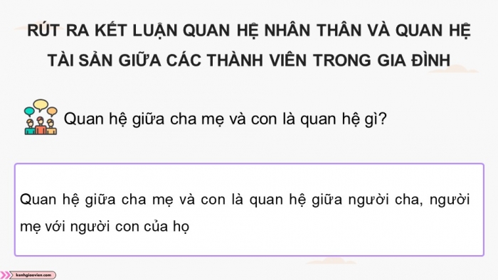 Giáo án điện tử chuyên đề Kinh tế pháp luật 11 cánh diều Bài 8: Một số quy định của pháp luật dân sự về hôn nhân và gia đình, thừa kế di sản