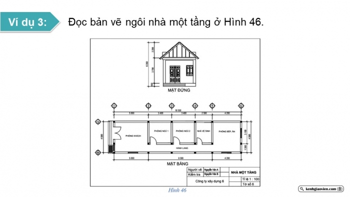 Giáo án điện tử chuyên đề Toán 11 cánh diều Bài 2: Đọc và vẽ bản vẽ kĩ thuật đơn giản