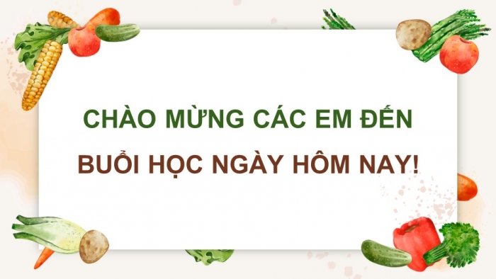 Giáo án điện tử chuyên đề Sinh học 11 cánh diều Bài 8: Vệ sinh an toàn thực phẩm và nguyên nhân gây ngộ độc thực phẩm