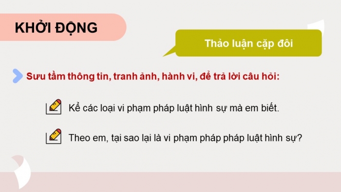 Giáo án điện tử chuyên đề Kinh tế pháp luật 10 cánh diều Bài 9: Khái niệm, các nguyên tắc của pháp luật hình sự