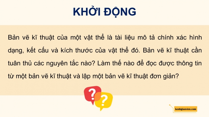 Giáo án điện tử chuyên đề Toán 11 kết nối Bài 12: Bản vẽ kĩ thuật