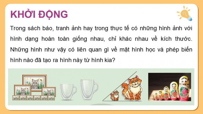 Giáo án điện tử chuyên đề Toán 11 chân trời Bài 6: Phép vị tự