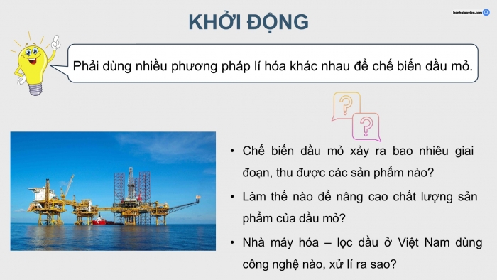 Giáo án điện tử chuyên đề Hoá học 11 cánh diều Bài 8: Chế biến dầu mỏ