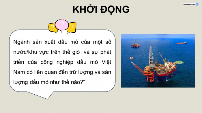 Giáo án điện tử chuyên đề Hoá học 11 cánh diều Bài 9: Sản xuất dầu mỏ và nhiên liệu thay thế dầu mỏ