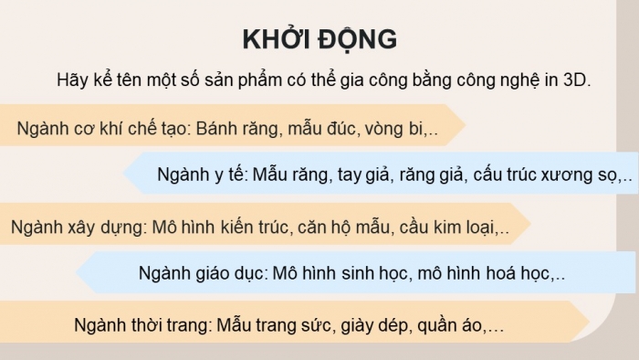 Giáo án điện tử chuyên đề Công nghệ cơ khí 11 cánh diều Bài 12: Thực hành chế tạo sản phẩm bằng máy in 3D