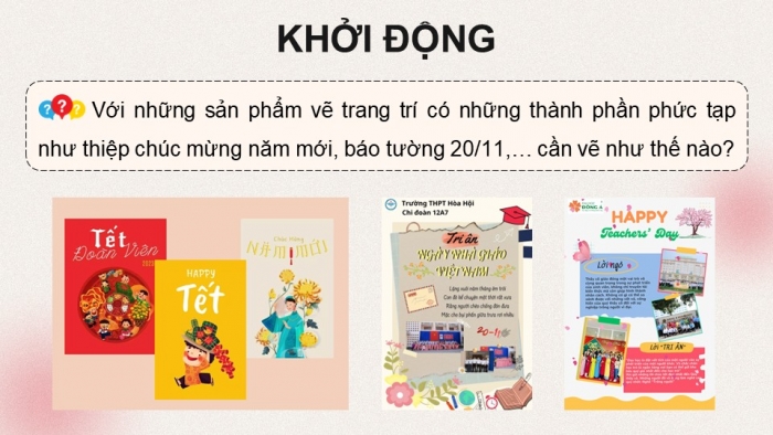 Giáo án điện tử chuyên đề Tin học ứng dụng 11 cánh diều Bài 4: Thực hành tổng hợp vẽ trang trí