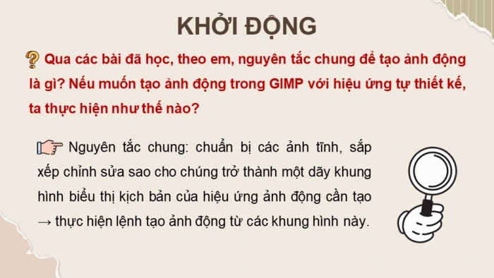 Giáo án điện tử chuyên đề Tin học ứng dụng 11 cánh diều Bài 6: Tạo ảnh động với hiệu ứng tự thiết kế