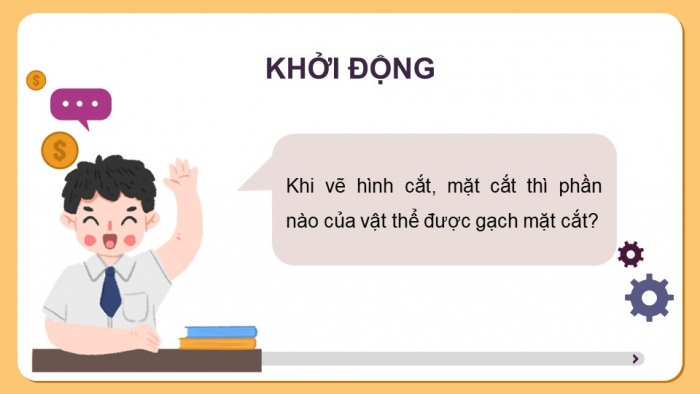 Giáo án điện tử chuyên đề Thiết kế và Công nghệ 10 cánh diều Bài 3: Gạch mặt cắt, ghi kích thước và viết chữ cho bản vẽ