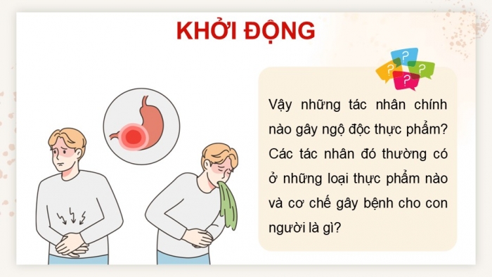 Giáo án điện tử chuyên đề Sinh học 11 cánh diều Bài 8: Vệ sinh an toàn thực phẩm và nguyên nhân gây ngộ độc thực phẩm