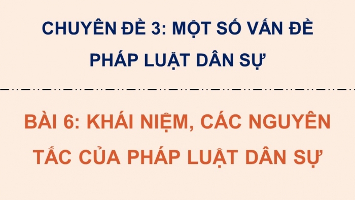 Giáo án điện tử chuyên đề Kinh tế pháp luật 11 cánh diều Bài 6: Khái niệm, các nguyên tắc của pháp luật dân sự