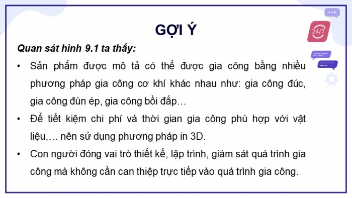 Giáo án điện tử chuyên đề Công nghệ cơ khí 11 cánh diều Bài 9: Khái quát chung về công nghệ in 3D