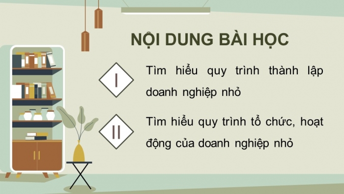 Giáo án điện tử chuyên đề Kinh tế pháp luật 10 cánh diều Bài 7: Quy trình tổ chức, hoạt động của doanh nghiệp nhỏ