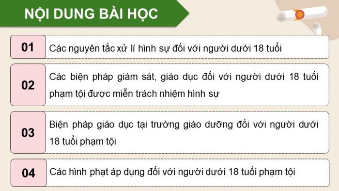 Giáo án điện tử chuyên đề Kinh tế pháp luật 10 cánh diều Bài 10: Pháp luật hình sự về người chưa thành niên