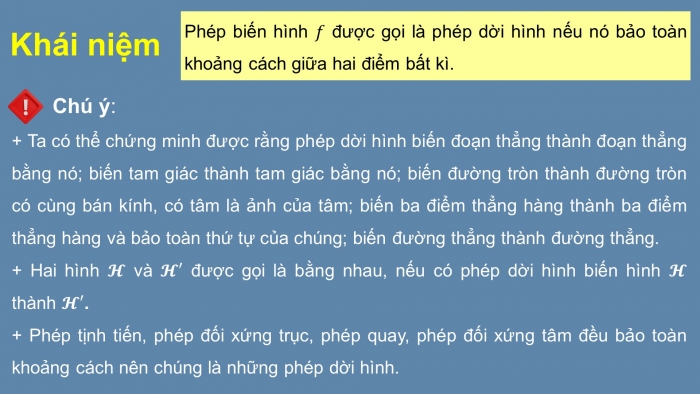 Giáo án điện tử chuyên đề Toán 11 kết nối Bài 5: Phép dời hình