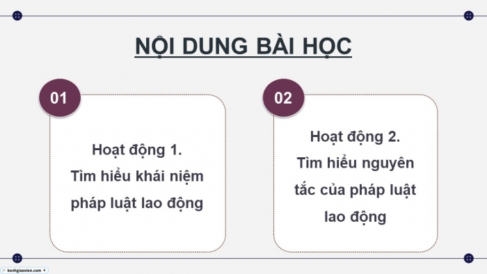 Giáo án điện tử chuyên đề Kinh tế pháp luật 11 cánh diều Bài 3: Khái niệm, nguyên tắc của pháp luật lao động