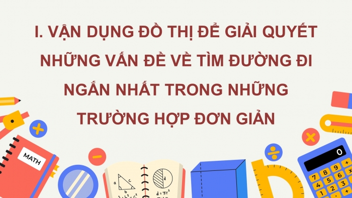 Giáo án điện tử chuyên đề Toán 11 cánh diều Bài 2: Một vài ứng dụng của lí thuyết đồ thị