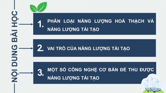 Giáo án điện tử chuyên đề Vật lí 10 cánh diều Bài 3: Năng lượng tái tạo