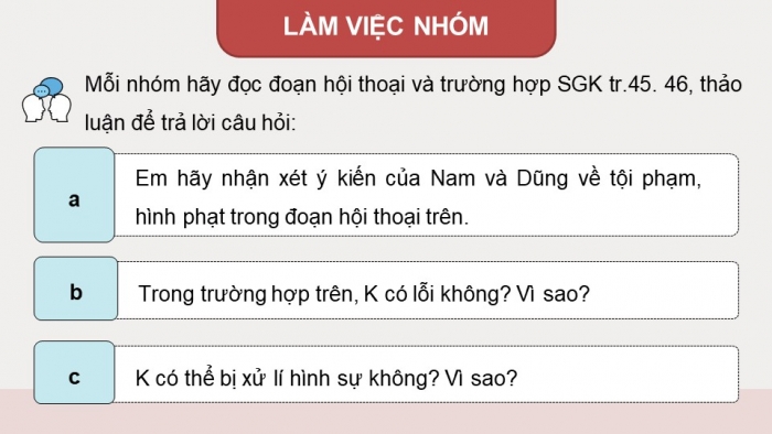 Giáo án điện tử chuyên đề Kinh tế pháp luật 10 cánh diều Bài 9: Khái niệm, các nguyên tắc của pháp luật hình sự