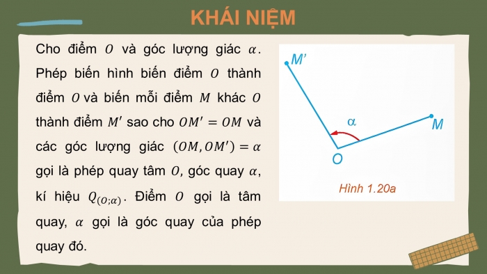 Giáo án điện tử chuyên đề Toán 11 kết nối Bài 4: Phép quay và phép đối xứng tâm