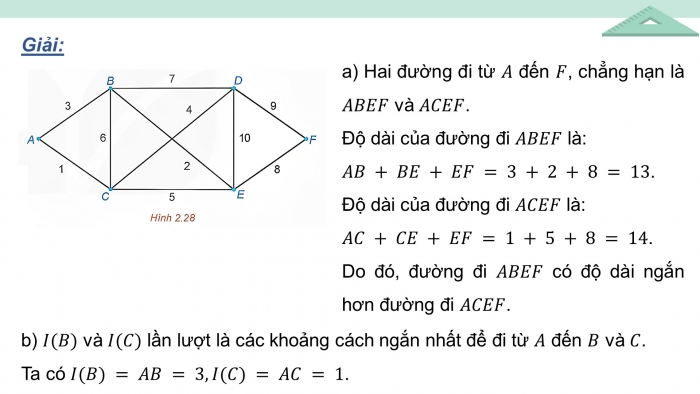 Giáo án điện tử chuyên đề Toán 11 kết nối Bài 10: Bài toán tìm đường đi tối ưu trong một vài trường hợp đơn giản