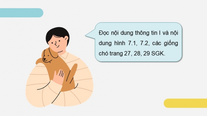 Giáo án điện tử chuyên đề Công nghệ chăn nuôi 11 kết nối Bài 7: Kĩ thuật nuôi dưỡng và chăm sóc chó cảnh