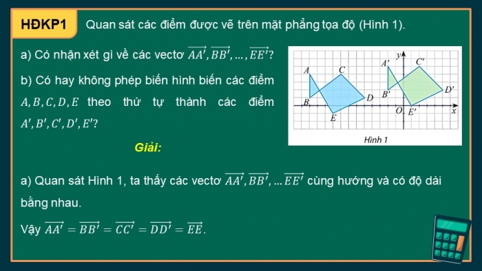 Giáo án điện tử chuyên đề Toán 11 chân trời Bài 2: Phép tịnh tiến