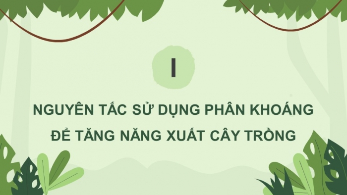 Giáo án điện tử chuyên đề Sinh học 11 chân trời Bài 2: Biện pháp kĩ thuật sử dụng dinh dưỡng khoáng để tăng năng suất cây trồng và tạo nền nông nghiệp sạch