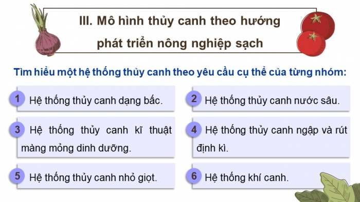 Giáo án điện tử chuyên đề Sinh học 11 cánh diều Bài 2: Nông nghiệp sạch (P2)