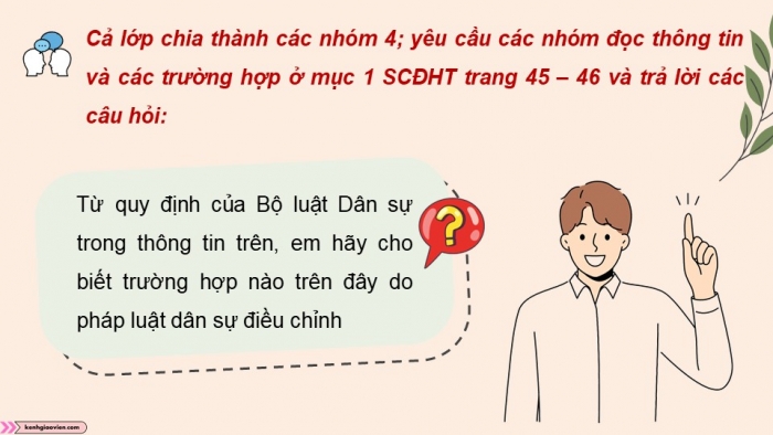 Giáo án điện tử chuyên đề Kinh tế pháp luật 11 cánh diều Bài 6: Khái niệm, các nguyên tắc của pháp luật dân sự