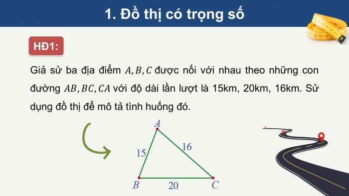 Giáo án điện tử chuyên đề Toán 11 cánh diều Bài 2: Một vài ứng dụng của lí thuyết đồ thị