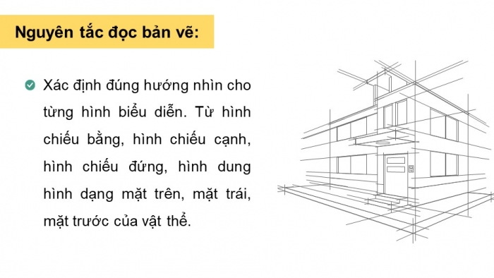 Giáo án điện tử chuyên đề Toán 11 cánh diều Bài 2: Đọc và vẽ bản vẽ kĩ thuật đơn giản