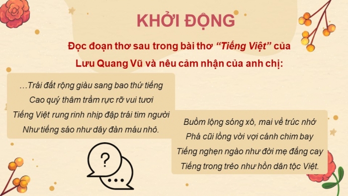Giáo án điện tử chuyên đề Ngữ văn 11 chân trời CĐ 2 Phần 1: Bản chất xã hội – văn hoá của ngôn ngữ