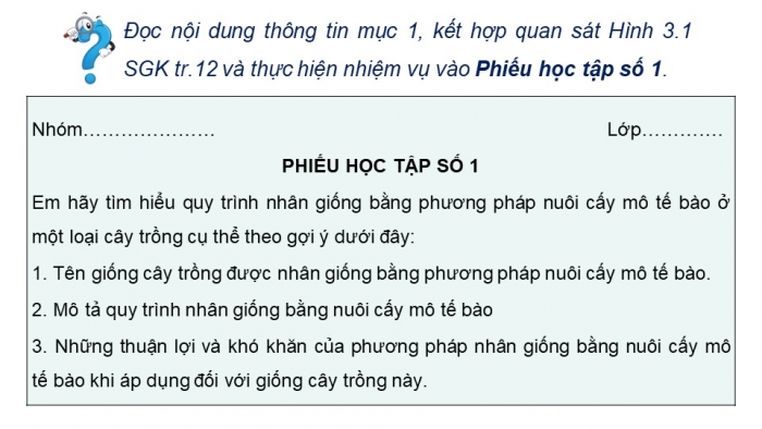 Giáo án điện tử chuyên đề Công nghệ trồng trọt 10 cánh diều Bài 3: Ứng dụng công nghệ sinh học trong chọn tạo giống cây trồng