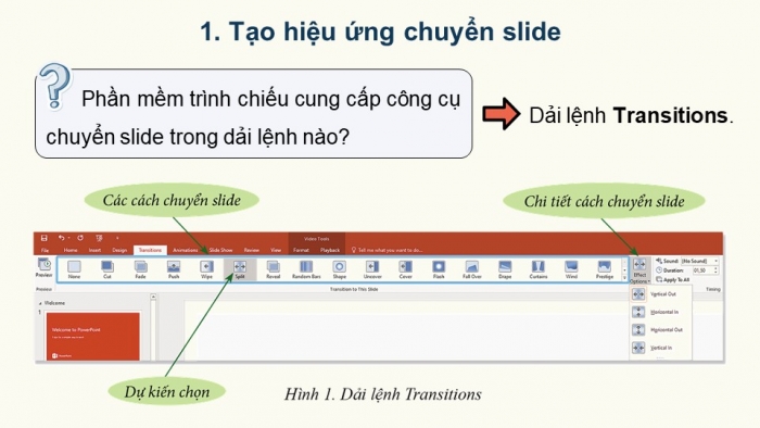 Giáo án điện tử chuyên đề Tin học ứng dụng 10 cánh diều Bài 2: Hiệu ứng chuyển động