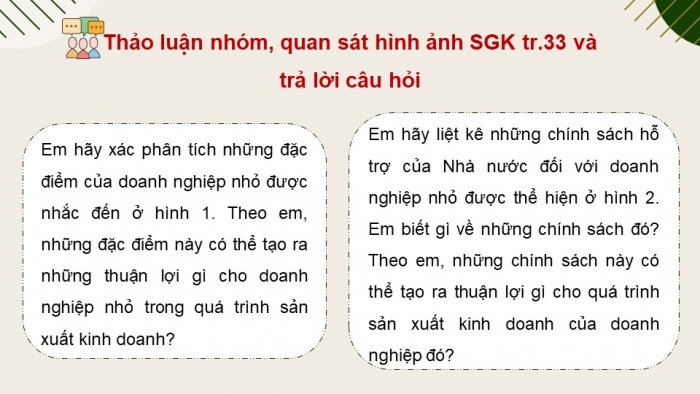 Giáo án điện tử chuyên đề Kinh tế pháp luật 10 cánh diều Bài 6: Những thuận lợi, khó khăn của doanh nghiệp nhỏ