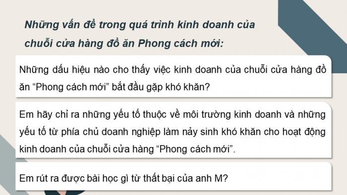 Giáo án điện tử chuyên đề Kinh tế pháp luật 10 cánh diều Bài 8: Kinh nghiệm thực tiễn sản xuất kinh doanh của doanh nghiệp nhỏ