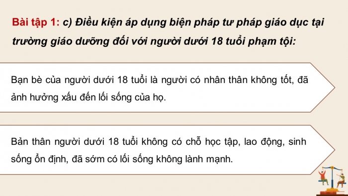 Giáo án điện tử chuyên đề Kinh tế pháp luật 10 cánh diều Bài 10: Pháp luật hình sự về người chưa thành niên (P2)