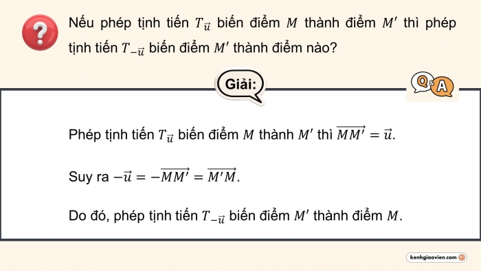 Giáo án điện tử chuyên đề Toán 11 kết nối Bài 2: Phép tịnh tiến