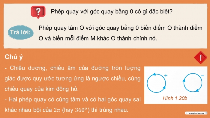 Giáo án điện tử chuyên đề Toán 11 kết nối Bài 4: Phép quay và phép đối xứng tâm