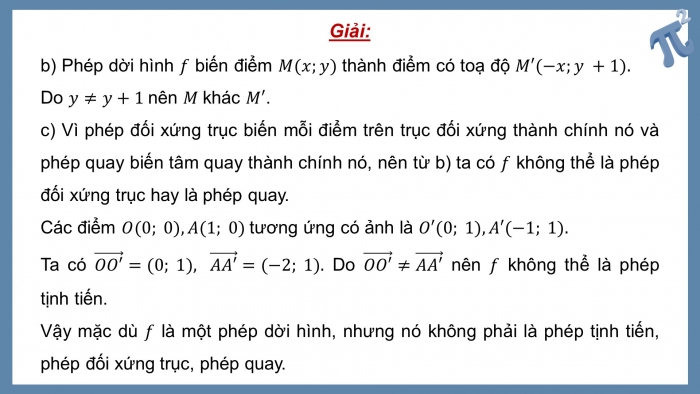 Giáo án điện tử chuyên đề Toán 11 kết nối Bài 5: Phép dời hình