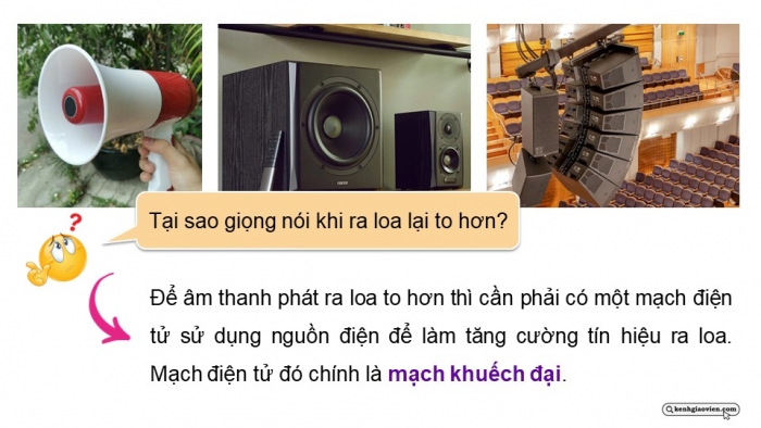 Giáo án điện tử chuyên đề Vật lí 11 kết nối Bài 8: Bộ khuếch đại thuật toán và thiết bị đầu ra